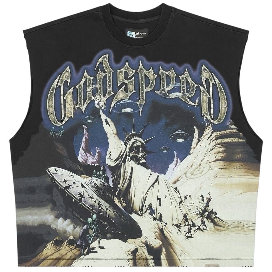 Godspeed The Landing Sleeveless Tee (Black)