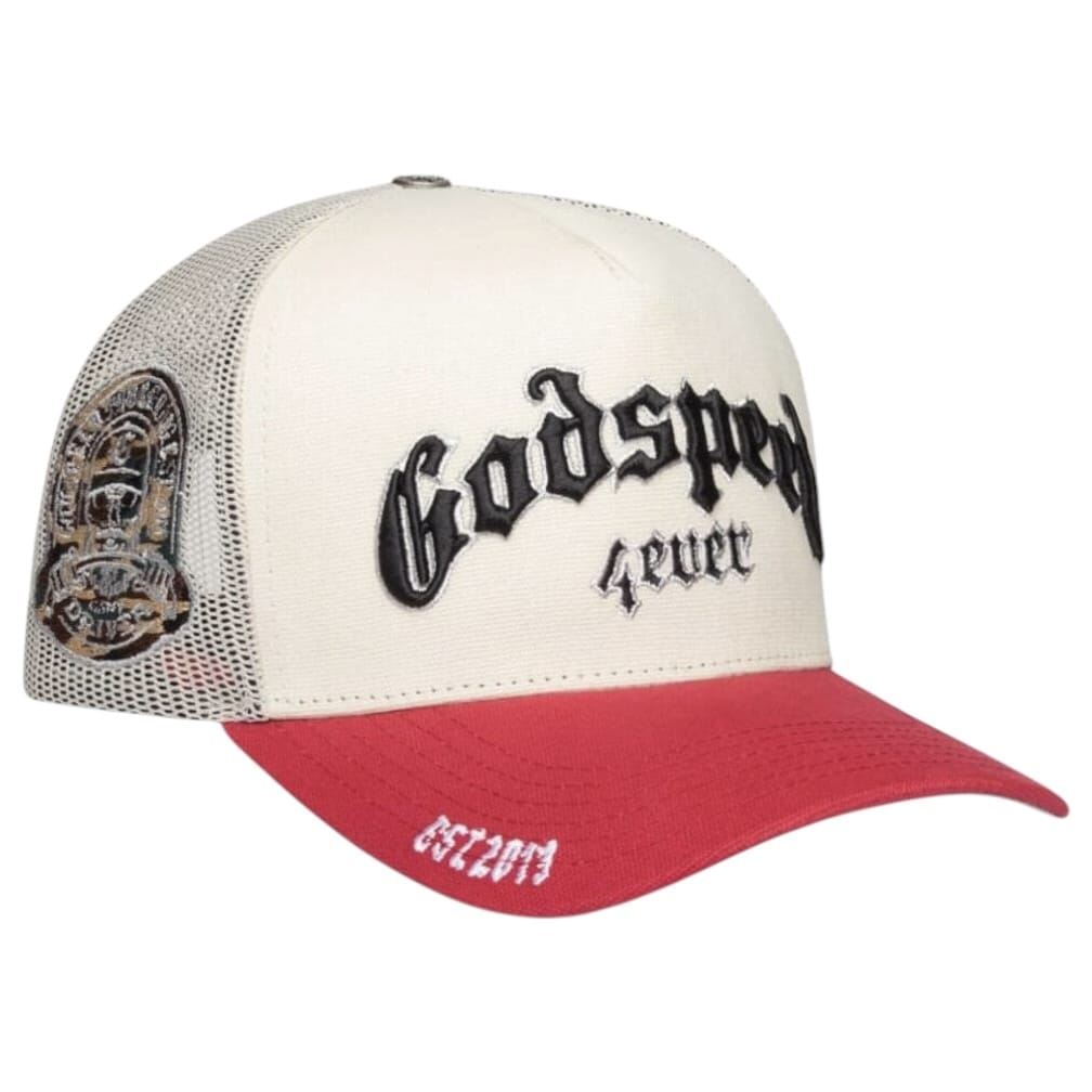 Godspeed GS Forever Trucker Hat (Cream/Red)