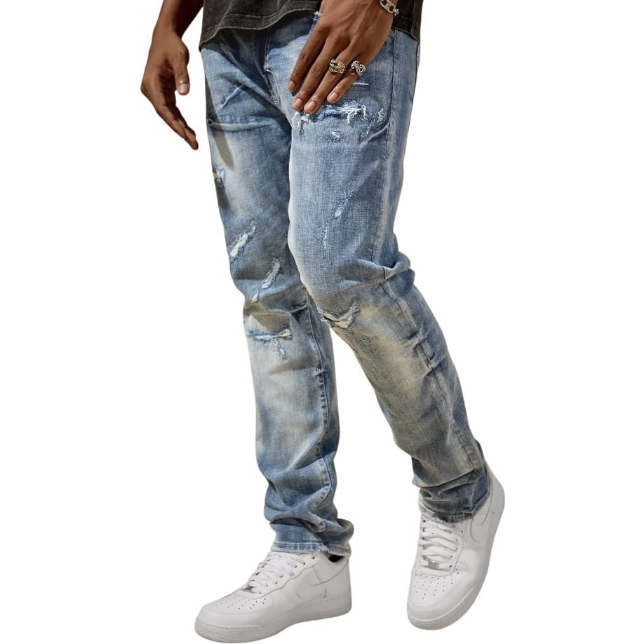 Jordan Craig Collins Straight Fit Geostorm Denim (Arctic Wash) JC2400
