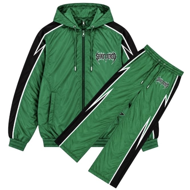 Shattered Hearts Peekaboo Nylon Set (Green)