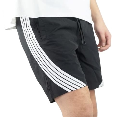 Rebel Minds Striped Nylon Shorts (Black) A00-14905