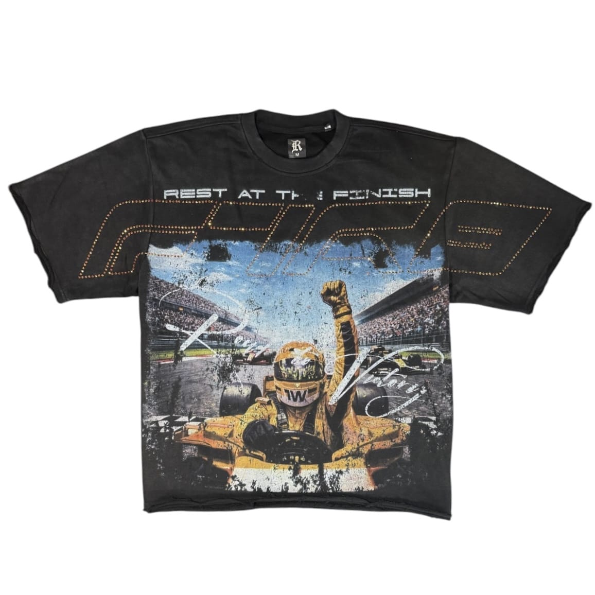 R3bel Denim Finish Line Digital Terry Tee (Black) 3163-115