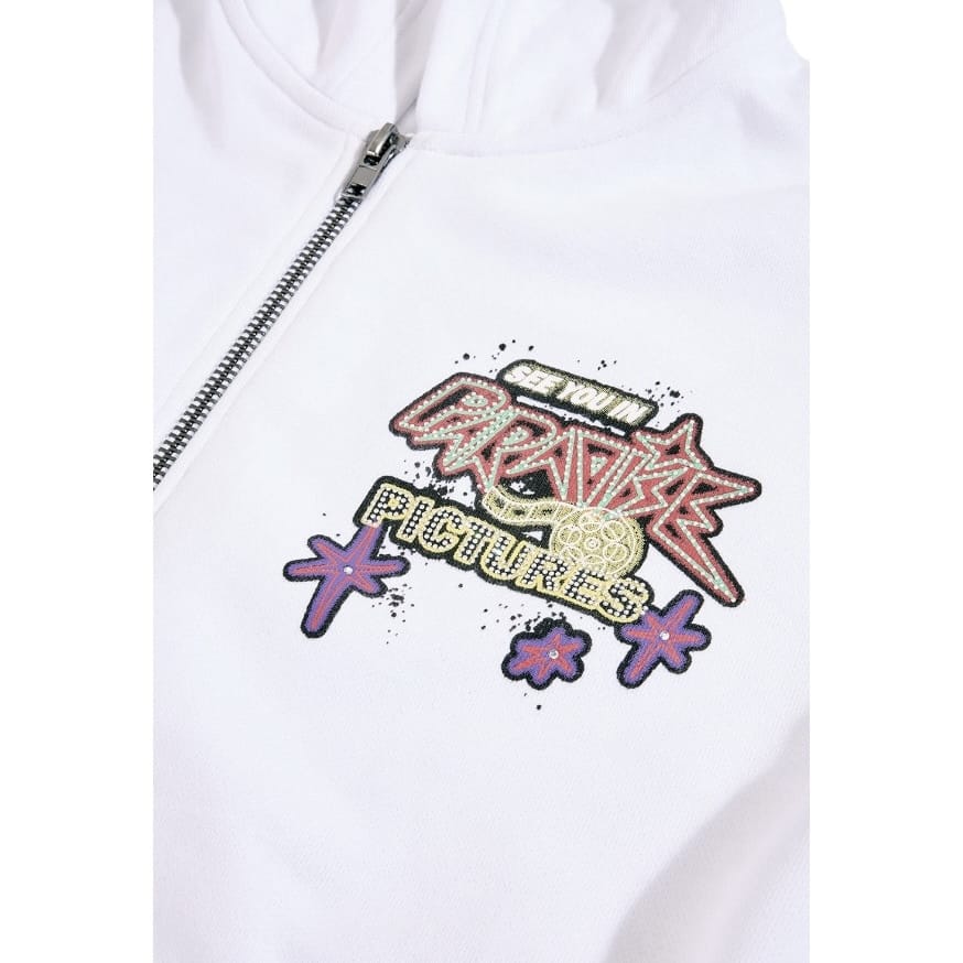 See You In Paradise Pictures Zip Up Hoodie (White) 8262H