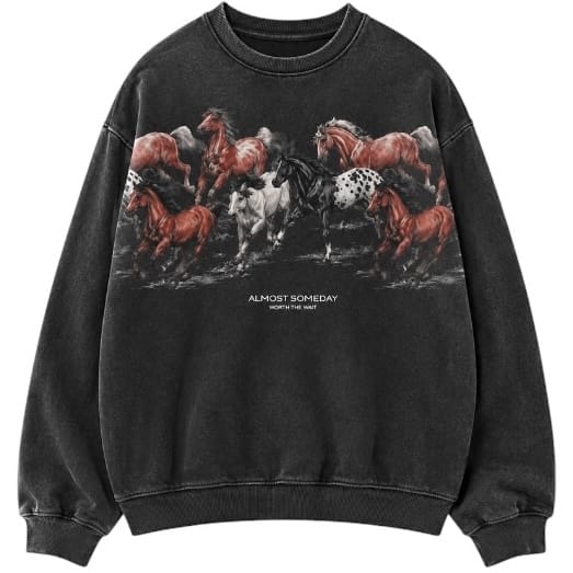 Almost Someday Smoke Crewneck (Black)