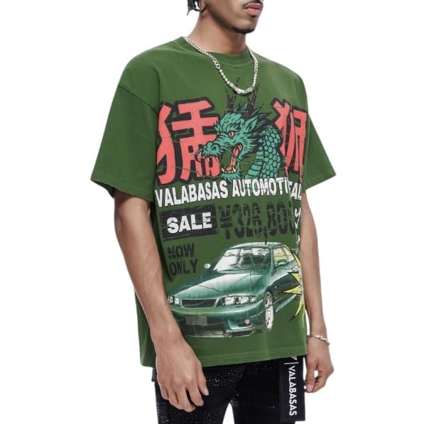 Valabasas Japanese Motors Tee (Green) VLBS-VT1-1102