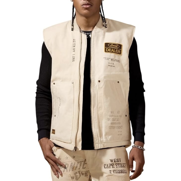 Jordan Craig Military Tarp Dealer Utility Vest (Natural) 91775V
