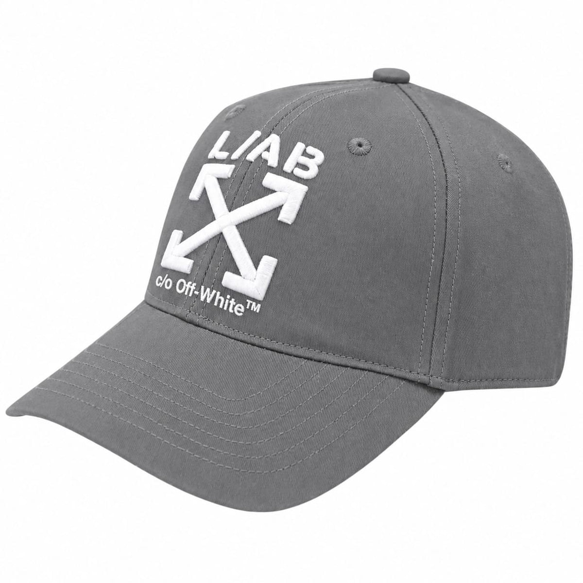 Lab Off-White Clamp Arrows Curved Brim Twill Hat (Castlerock)