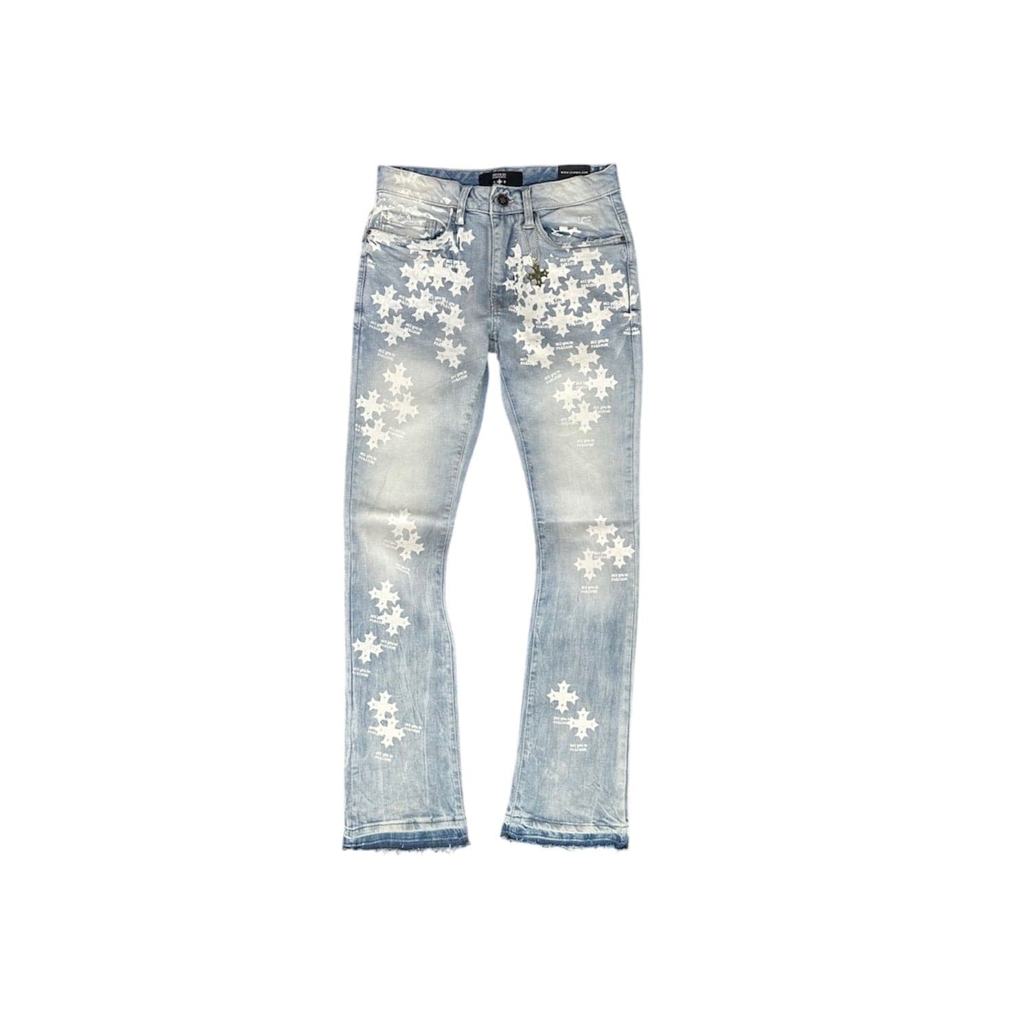 Boys See You In Paradise Stamp Stacked Denim (Light Blue) JTF2293B