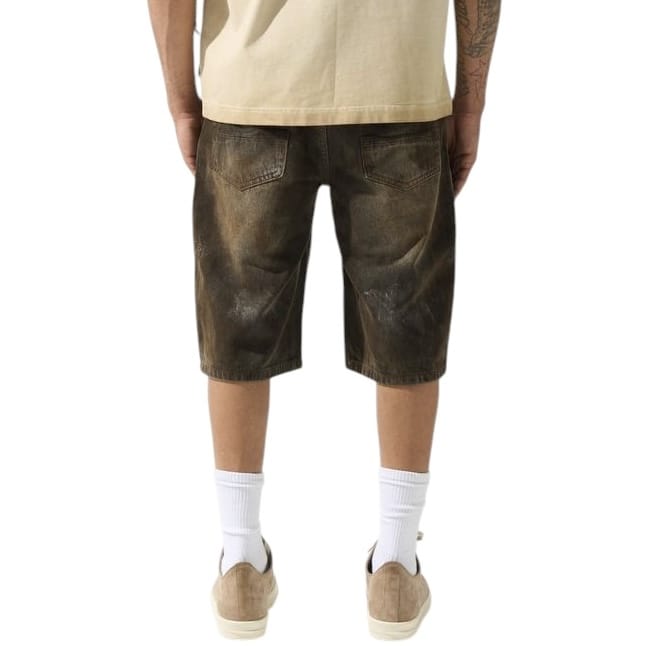 Serenede Constellation Denim Shorts (Dark Brown)