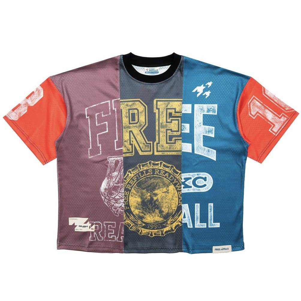 Free Refills Split Jersey Tee (Black) FR-SUM26-001
