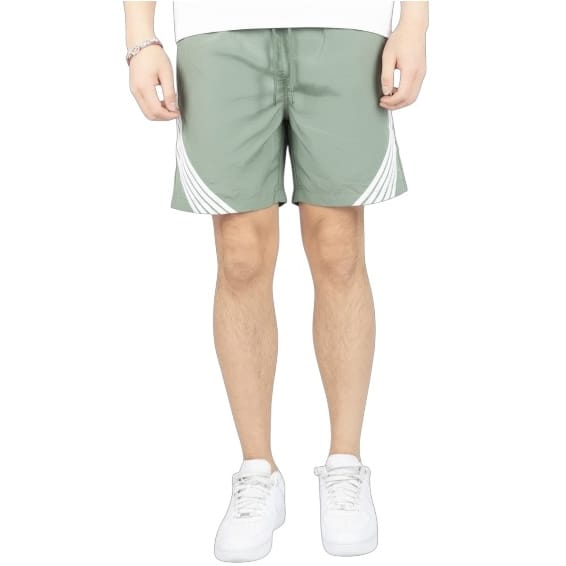 Rebel Minds Striped Nylon Shorts (Sage) A00-14905