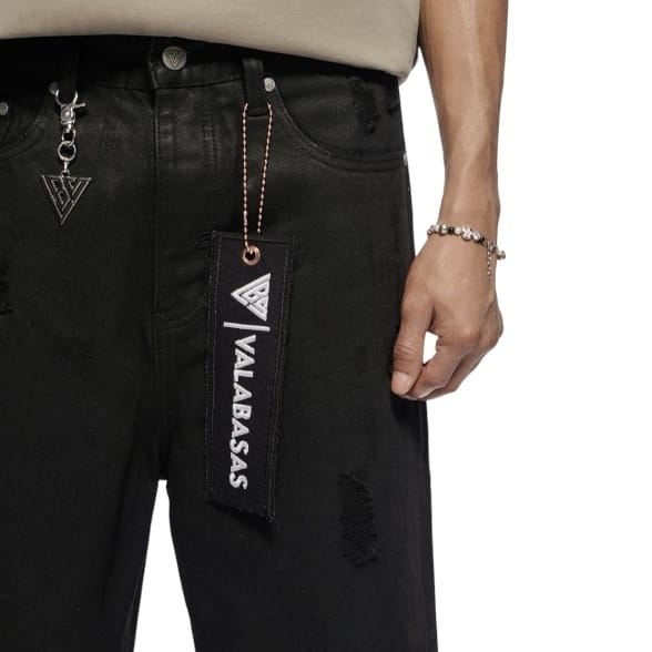 Valabasas Snapped Jorts (Black Washed) VLBS-VSH1-1002