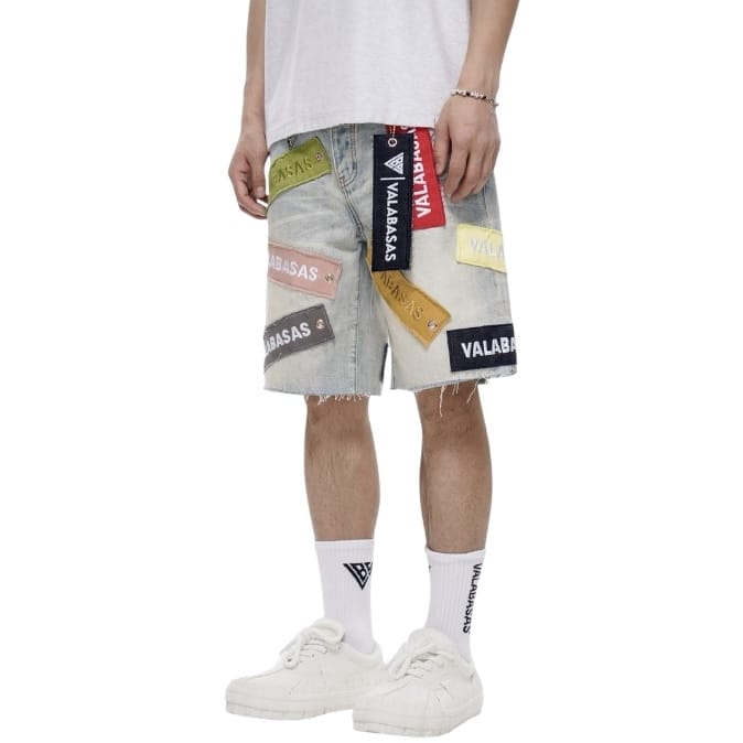 Valabasas Banner Denim Shorts (Lt. Vintage) VLBS-VSH2-1031