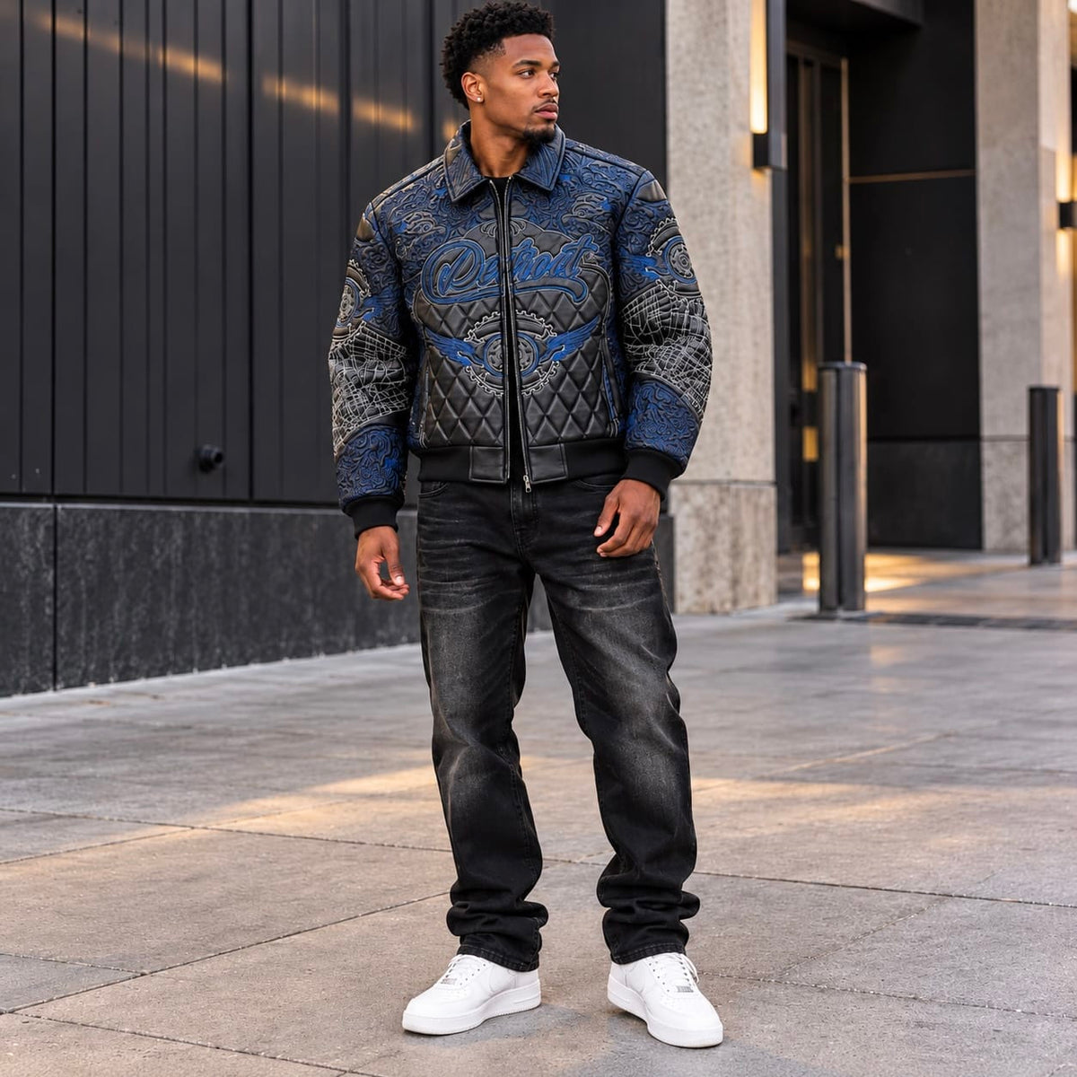 See You In Paradise Detroit Embroidered Jacket (Black) 91698