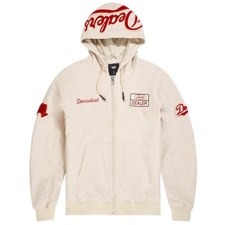 Jordan Craig Local Dealer Zip Up Windbreaker Hoodie (Khaki) 8838H