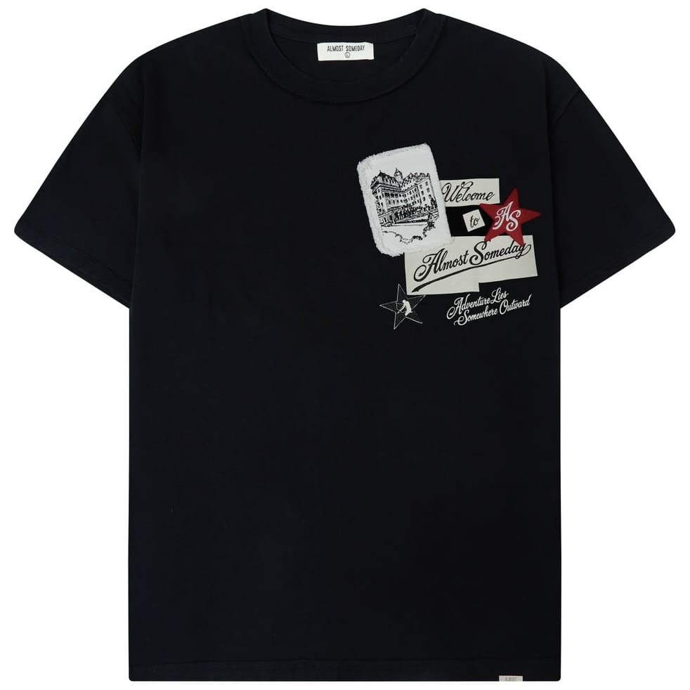 Almost Someday Welcome Tee (Black) AS-FALL26-011