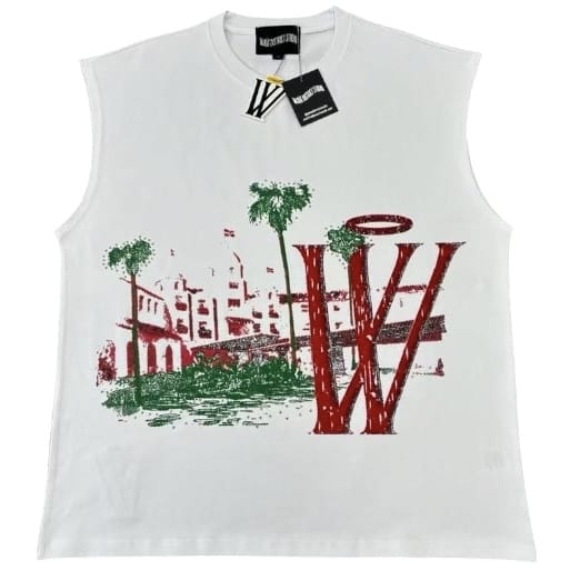 Mr. Wave Patria & Libertad Sleeveless Tee (White) WDS-SL002B