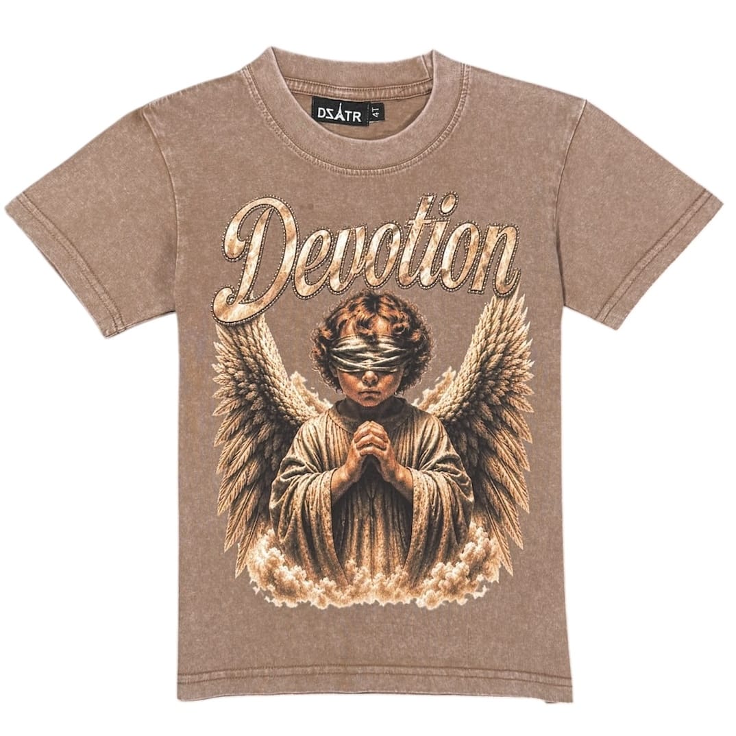 Kids Premium Disaster Devotion Tee (Brown)