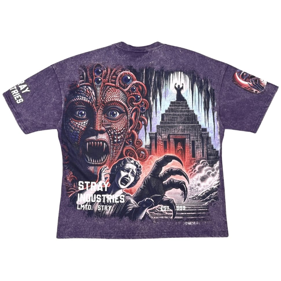 Stray Reptilian Graphic Tee (Dark Purple) ST1734-DPU