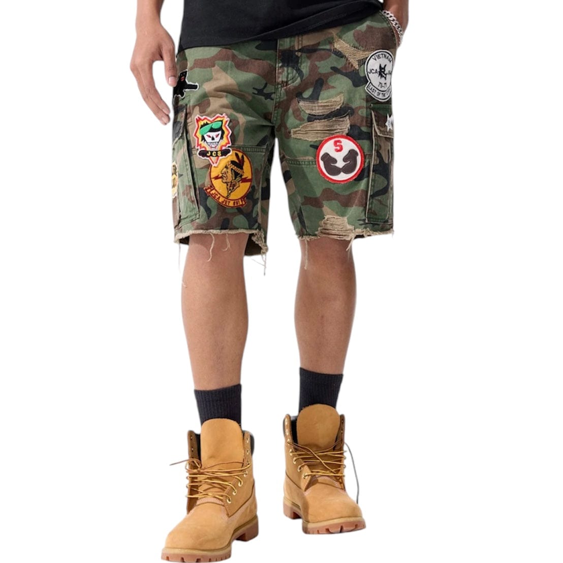 Jordan Craig Retro War Angel Cargo Shorts (Vintage Camo) 4425C