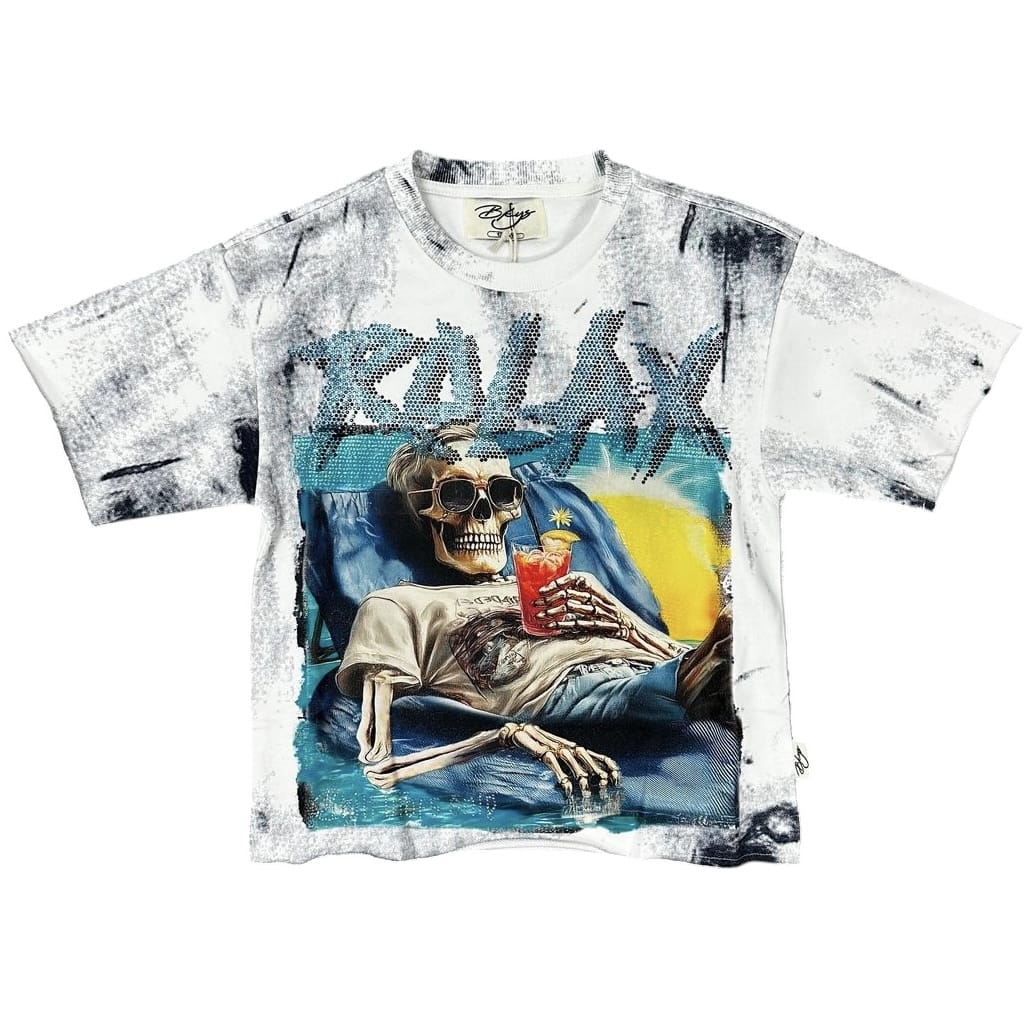 Boys BKYS Relax Cropped Tee (White) T1459B