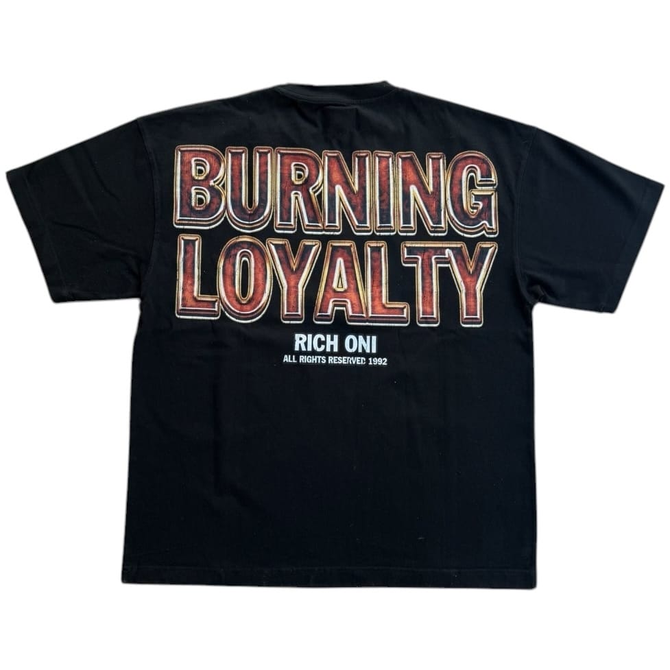 Rich Oni Flame Dog Graphic Tee (Black) RO-T-2036
