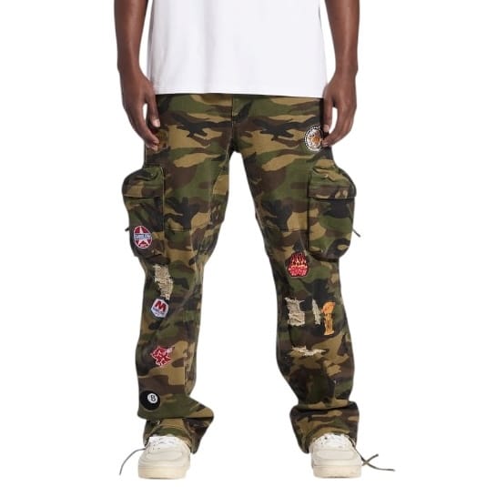 Embellish Patch Camo Baggy Fit Pants (Camo) EMB-FA26-21