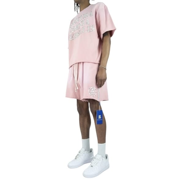 R3bel Denim Shady French Terry Set (Pink)