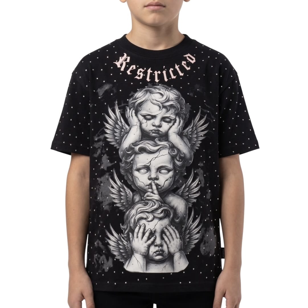 Kids Premium Disaster Restricted Stone Tee (Black)