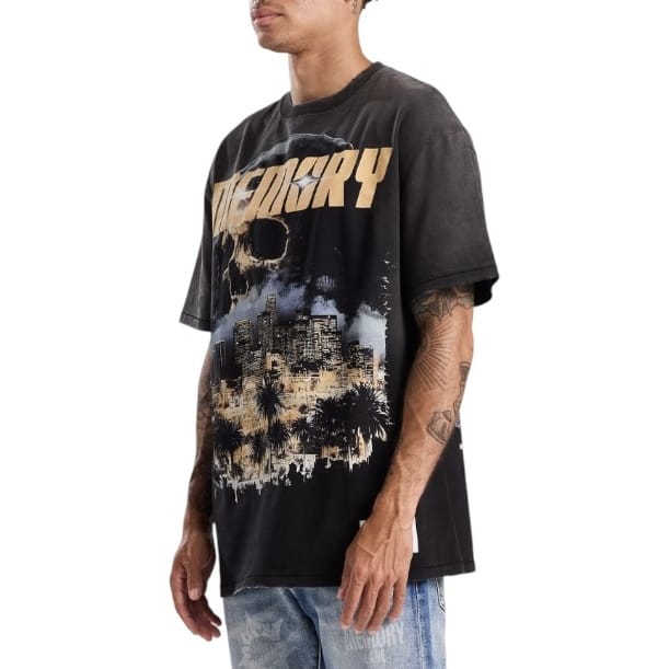 Memory Lane Downtown Reaper Tee (Vintage Black) ML-SP2-26-048