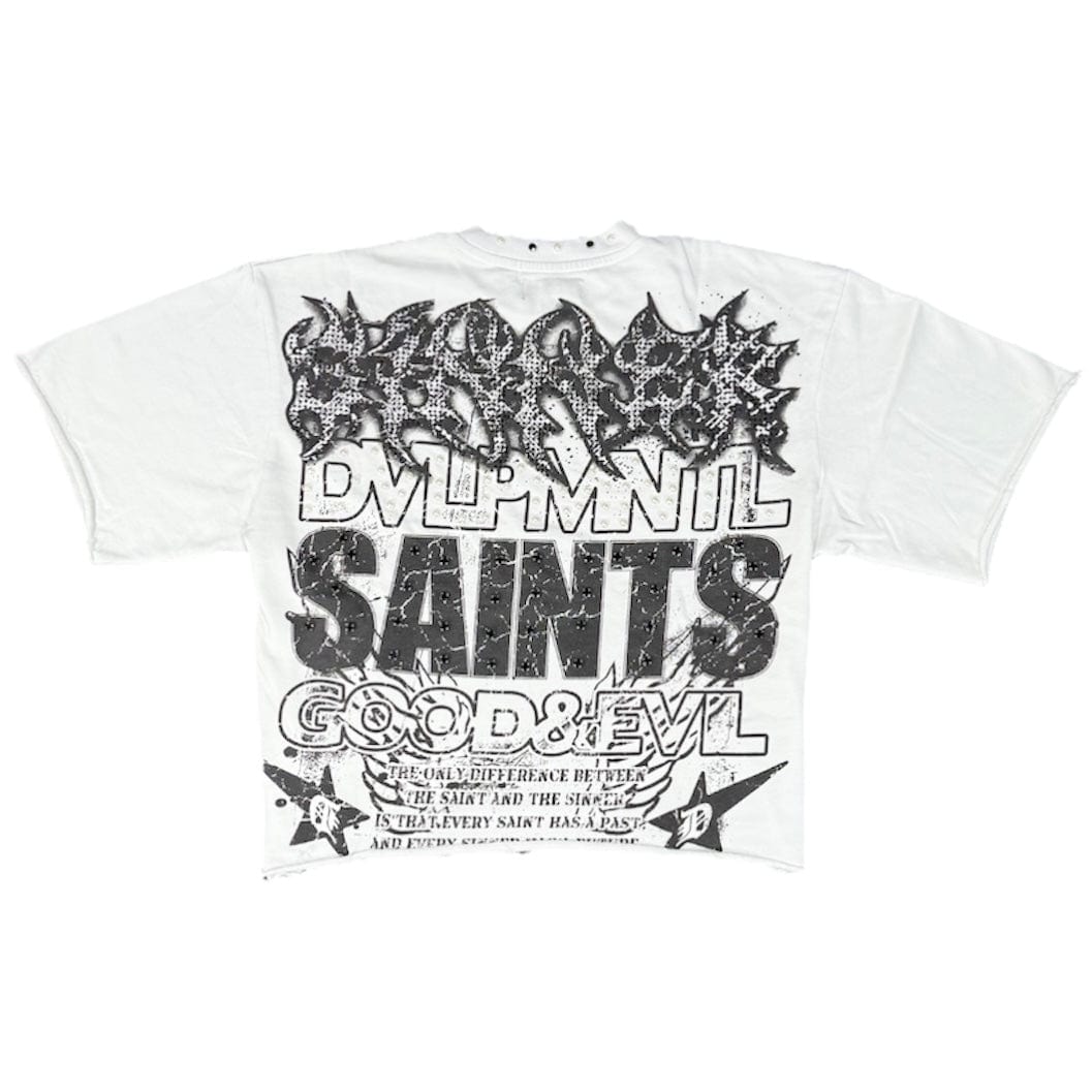 R3bel Denim Sinner French Terry Tee (White) 752-143-WH