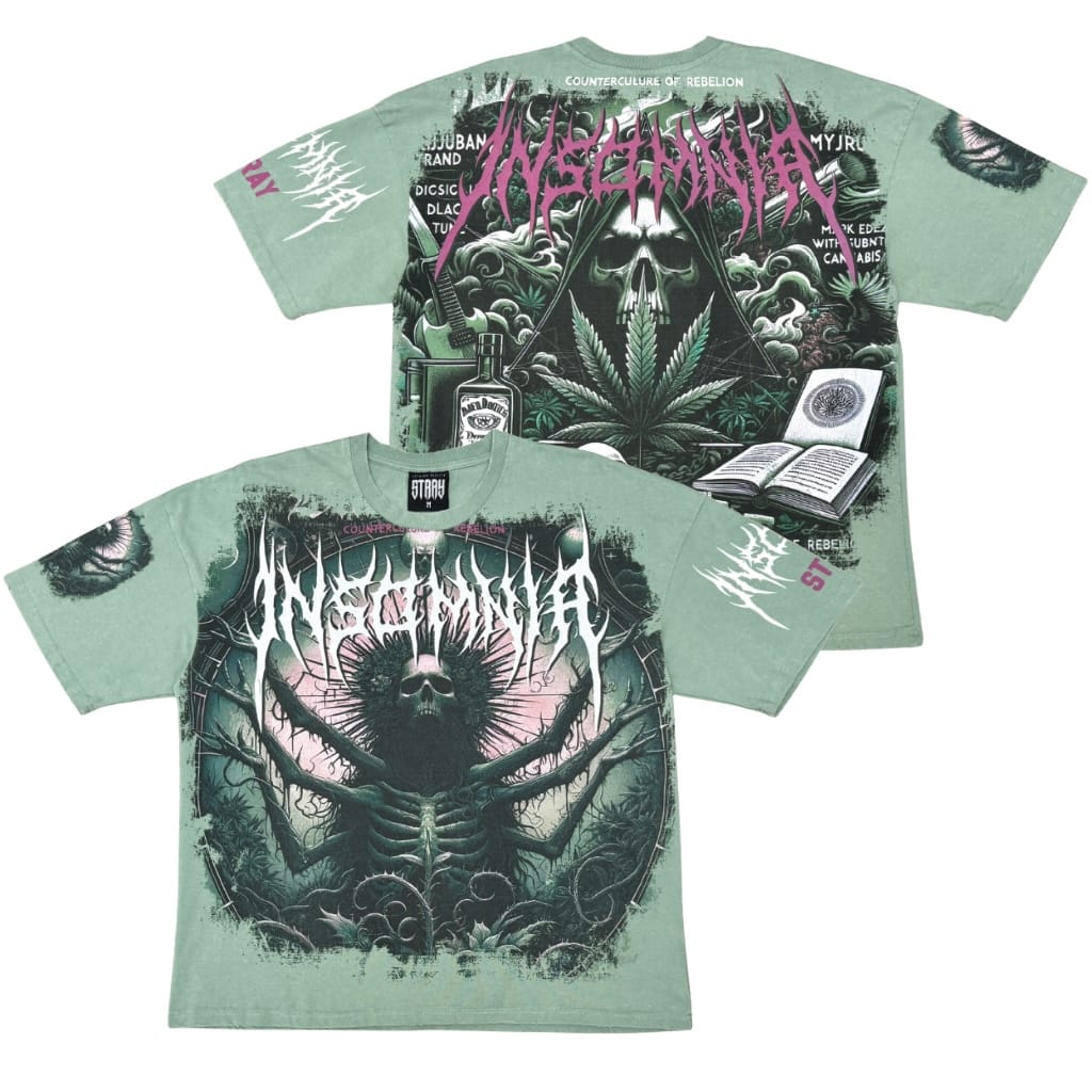 Stray Insomnia Tee (Moss) ST1723-MOS
