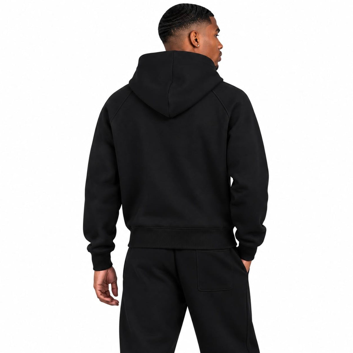 Moose Knuckles Yul Zip Up Hoodie & Jogger Set (Black)
