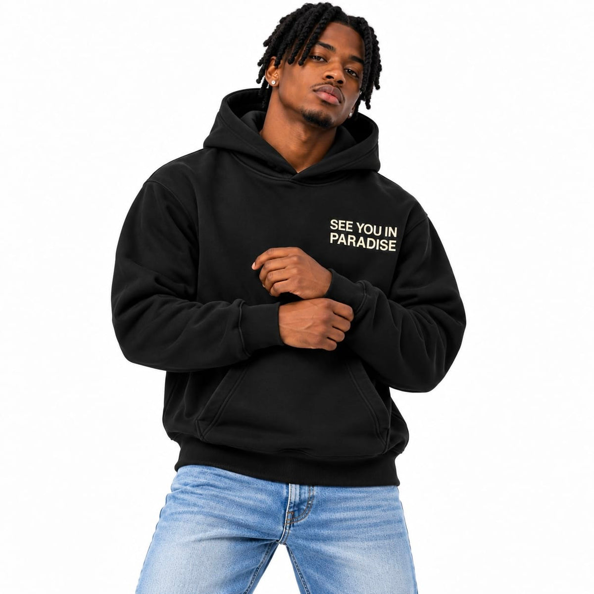 See You In Paradise Wingspan Hoodie (Oreo/Cream) 8816H