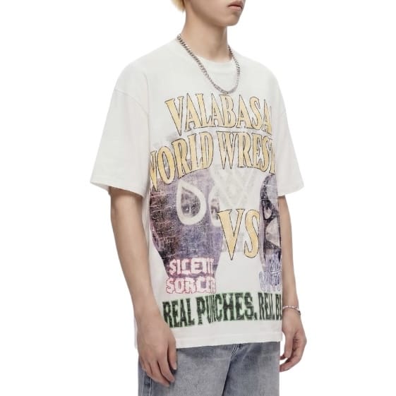 Valabasas World Wrestling Tee (White) VLBS-VT1-26007
