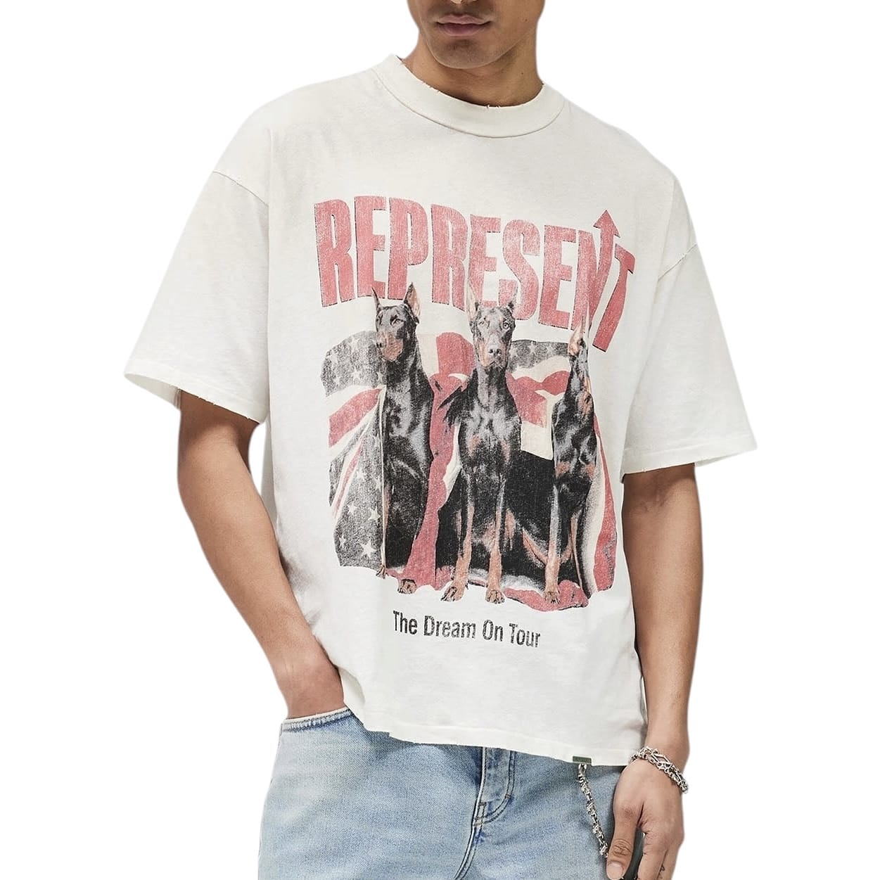 Represent Dream On Tour Tee (Washed Ecru) MLM100593-30