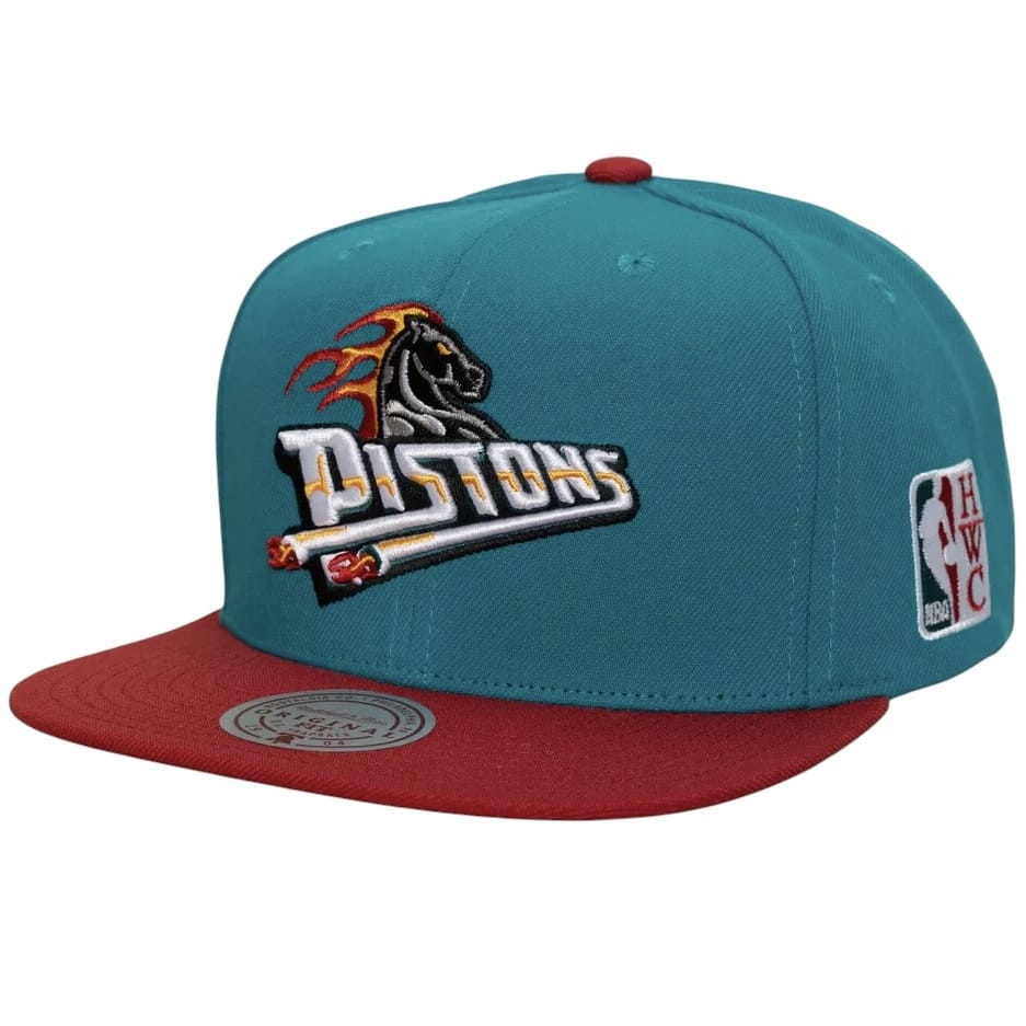 Mitchell & Ness NBA Detroit Pistons Legendary Home Snapback (Teal/Red)