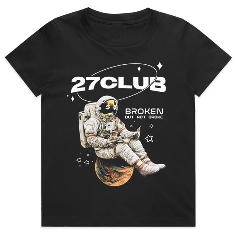 Boys Streetwear Official Space Paper Tee (Black)
