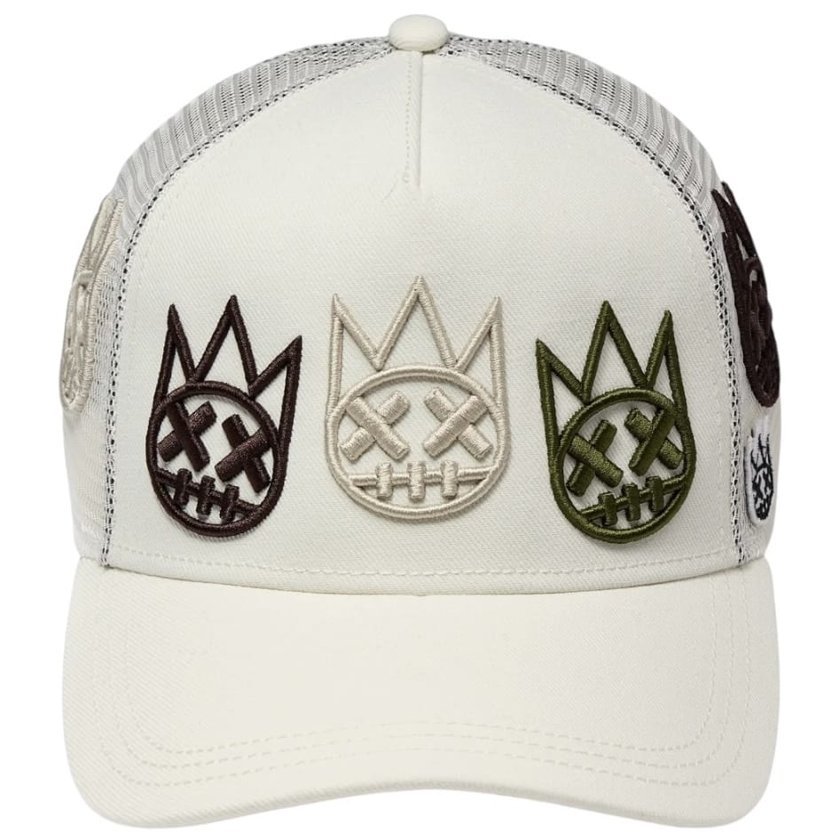 Cult Of Individuality Multi Logo Trucker Hat (Winter White) 626BC-CH50A