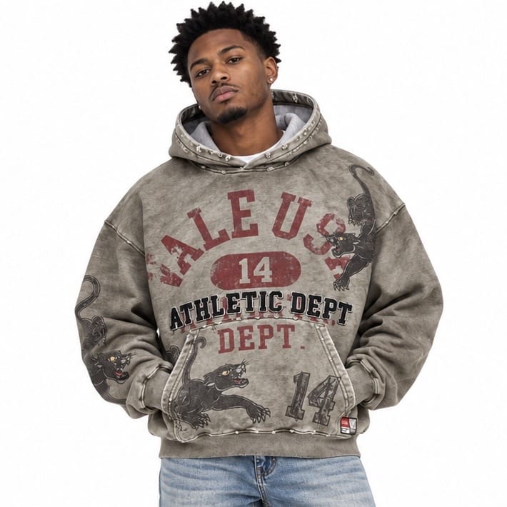Vale Forever Castle Pullover Hoodie (Gray Wash)