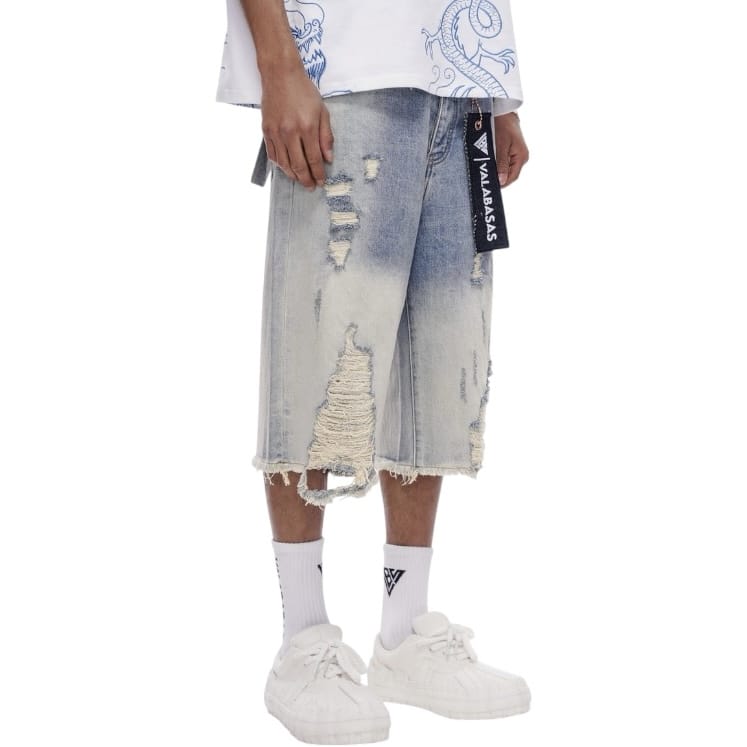 Valabasas Fuse Denim Shorts (Light Blue Wash) VLBS-VSH1-1005