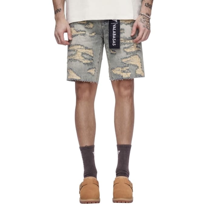 Valabasas Incise Denim Shorts (Vintage Wash) VLBS-VSH1-1009