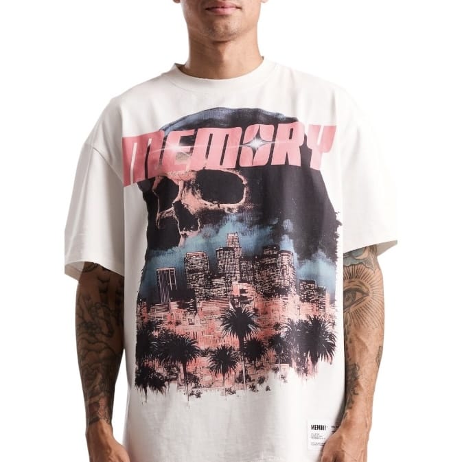 Memory Lane Downtown Reaper Tee (White) ML-SP2-26-049