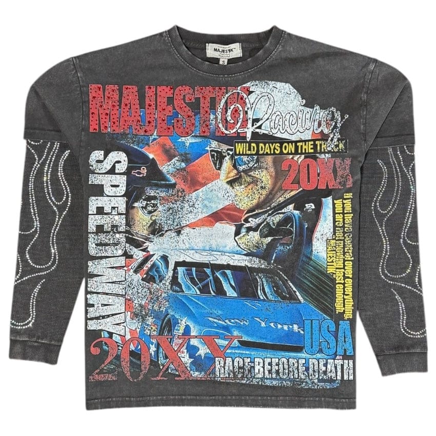 Majestik Racing Garment Dyed LS Thermal (Black) TW2633