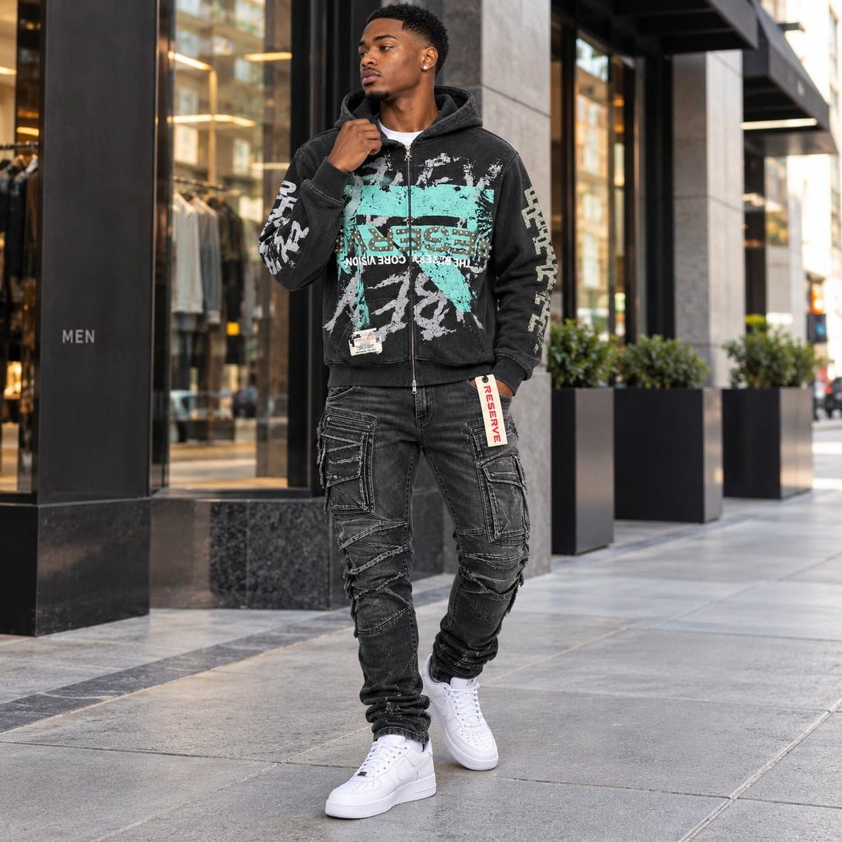 GFTD La Truth Zip Up Hoodie (Black)