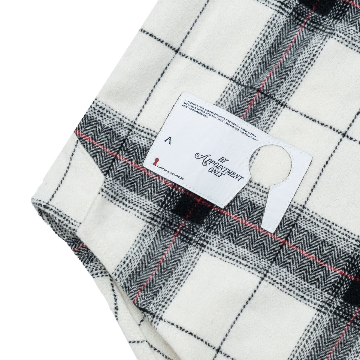 By Appointment Only Tensions Embroidered Hooded Flannel (Cream/Black)