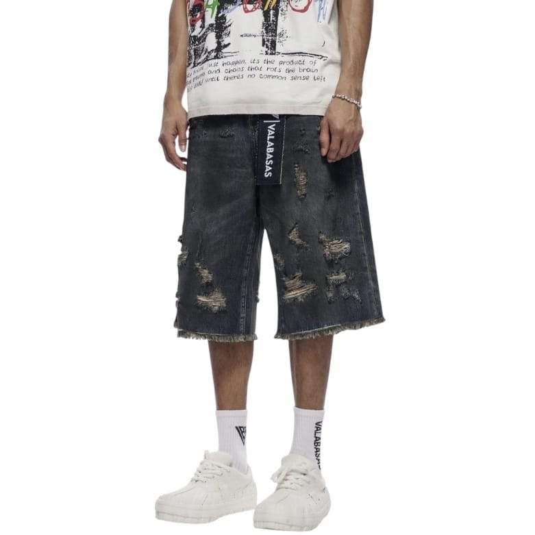 Valabasas Snapped Jorts (Dark Dirty Blue) VLBS-VSH1-1002