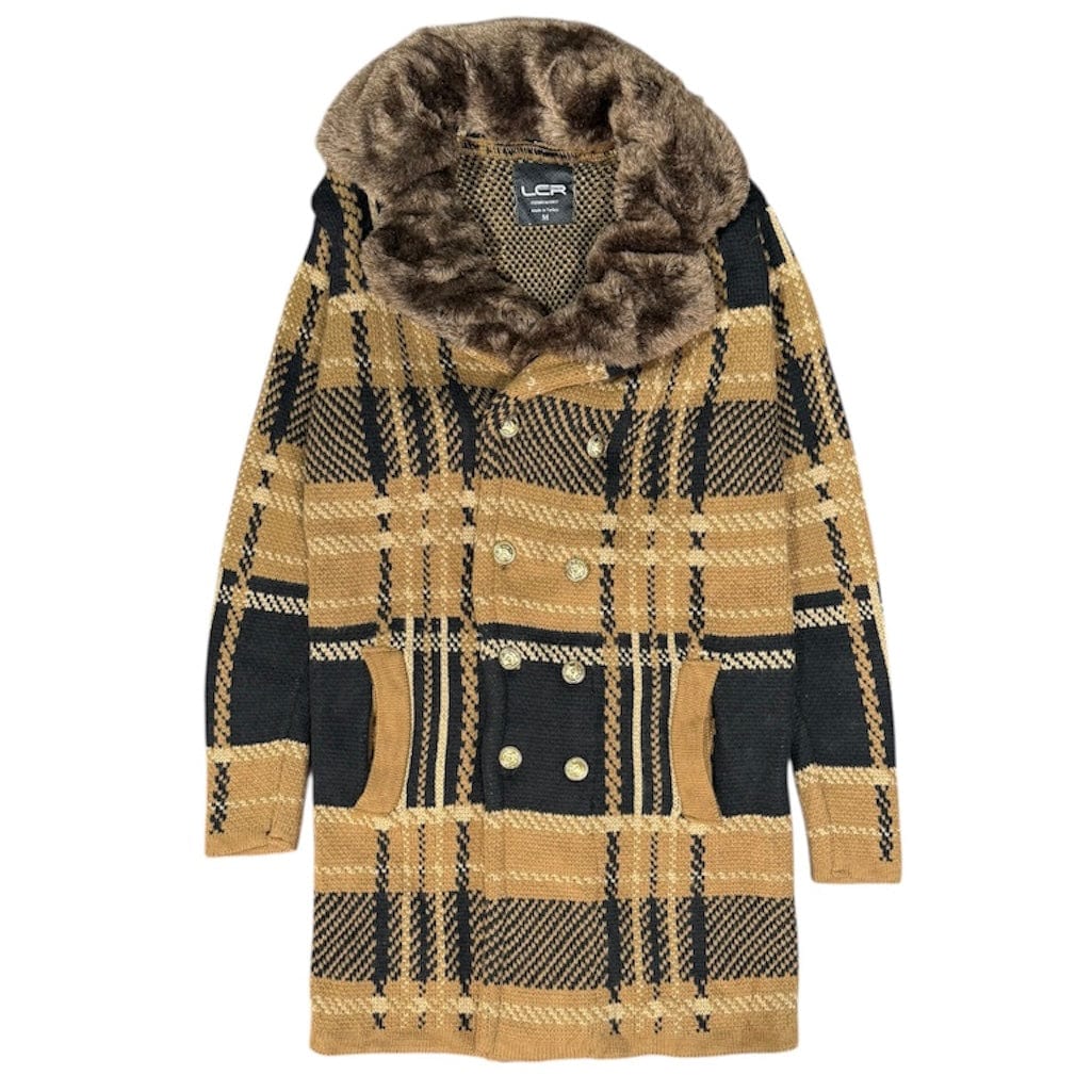 LCR Faux Collar Jacket (Camel/Black) 6285
