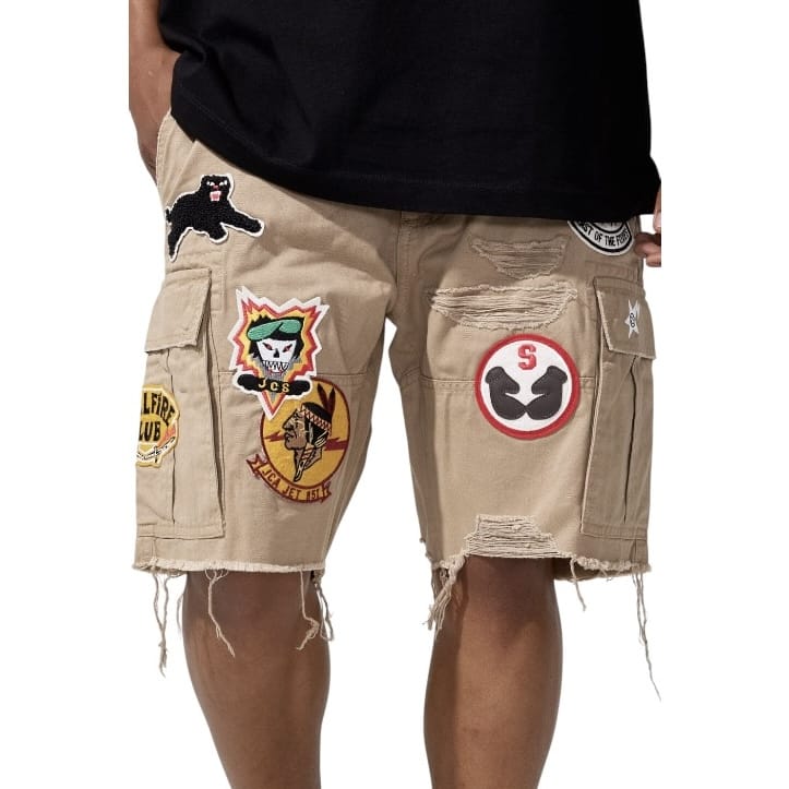 Jordan Craig Retro War Angel Cargo Shorts (Khaki) 4437