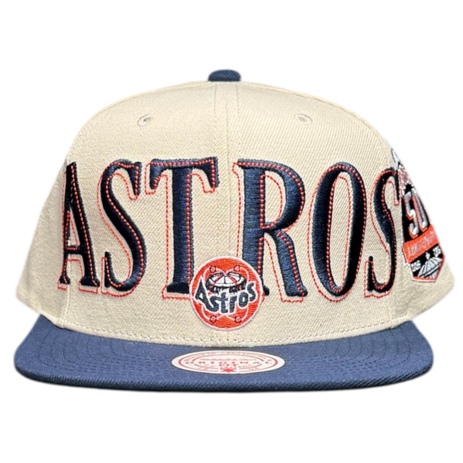 Mitchell & Ness Mlb Cooper Astros Across The Board Snapback (Cream)